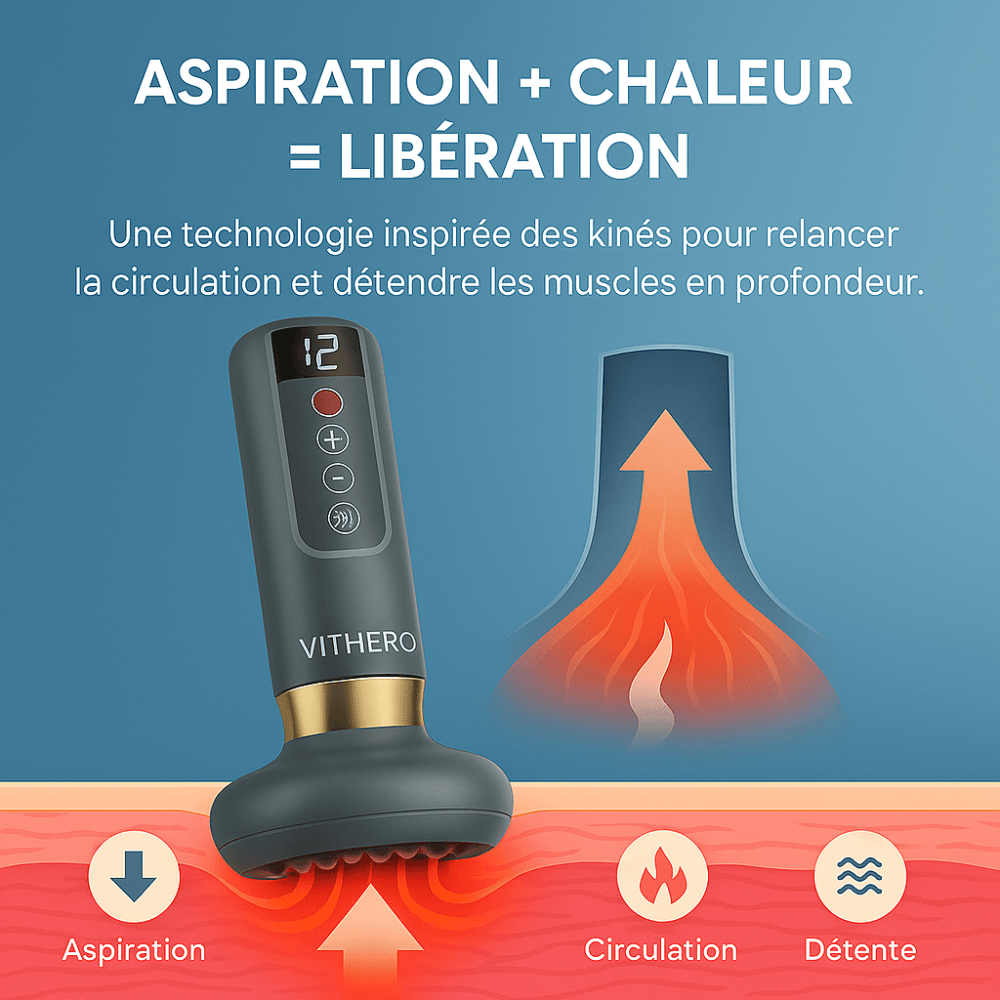 Masseur à ventouse chauffant